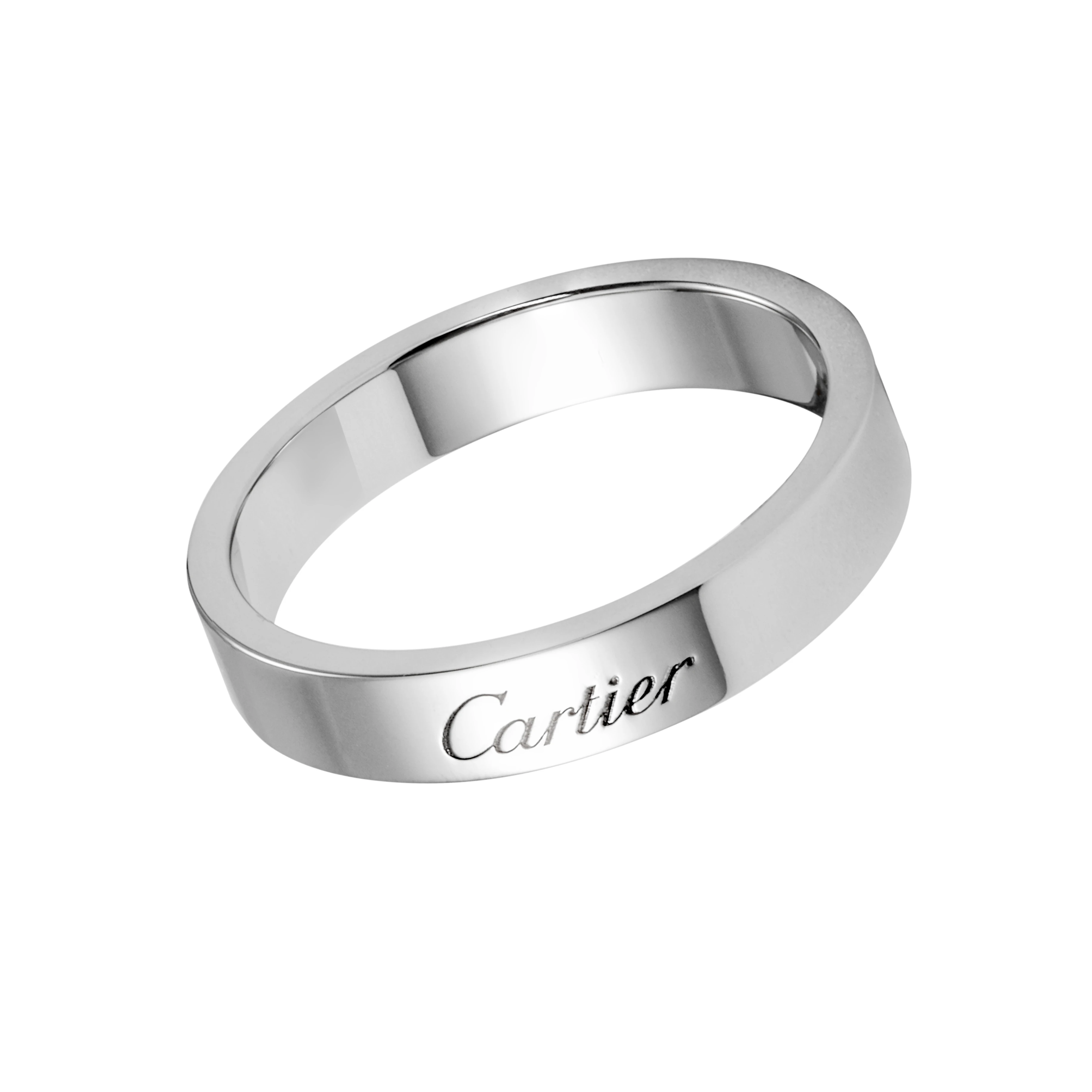 商品[国内直发] Cartier|CARTIER卡地亚 C de 系列 结婚对戒 铂金宽版 铂金 戒指 男女同款情侣款,价格¥11259,第1张图片