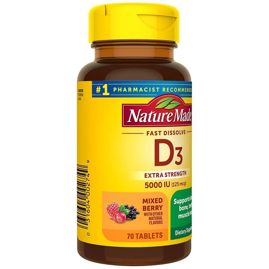 Extra Strength Vitamin D3 5000 IU Fast Dissolve Tablets 70 商品