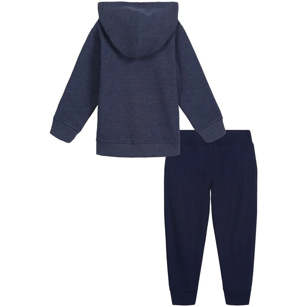 商品Calvin Klein|Toddler Boys Vertical Logo Fleece Hoodie and Joggers, 2 Piece Set,价格¥156,第2张图片详细描述