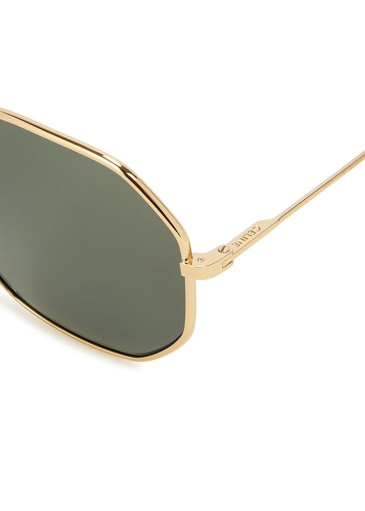 Gold-tone octagon-frame sunglasses商品第3张图片规格展示