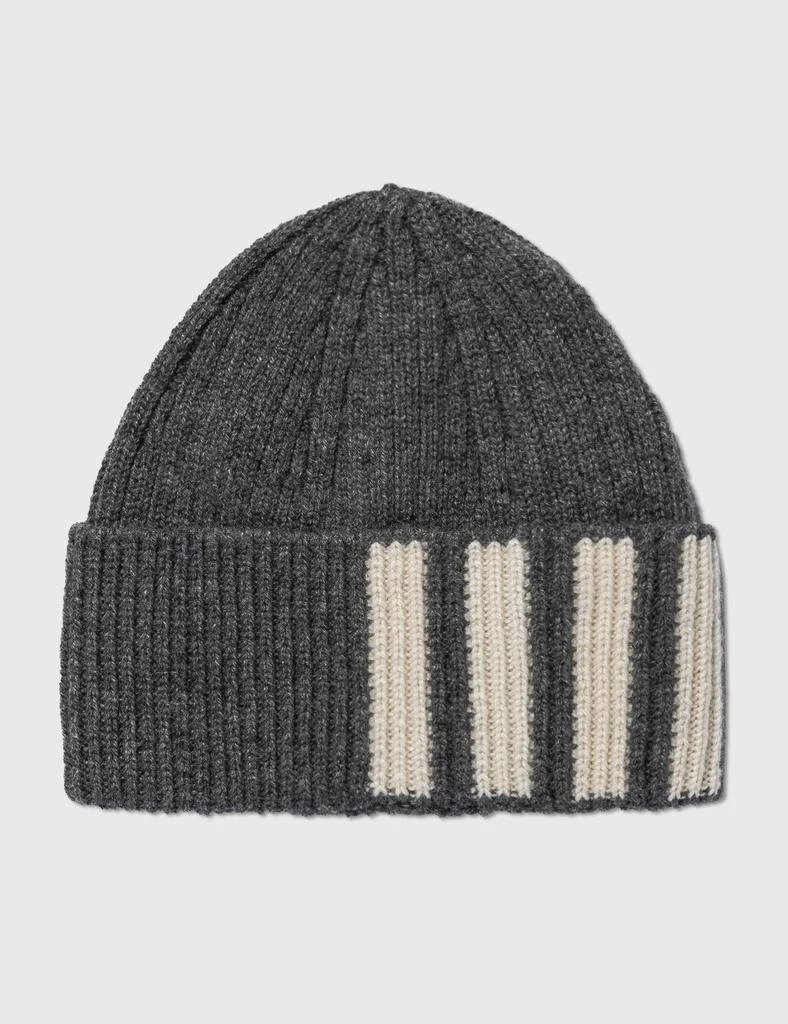 商品Thom Browne|4 BAR STRIPE CASHMERE RIB HAT,价格¥3128,第1张图片