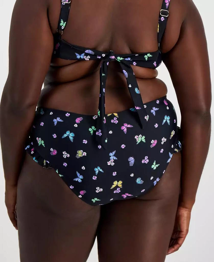 商品California Waves|Salt + Cove  Plus Size Ruffled Butterfly-Print Swim Bottoms, Created for Macy's,价格¥67,第2张图片详细描述