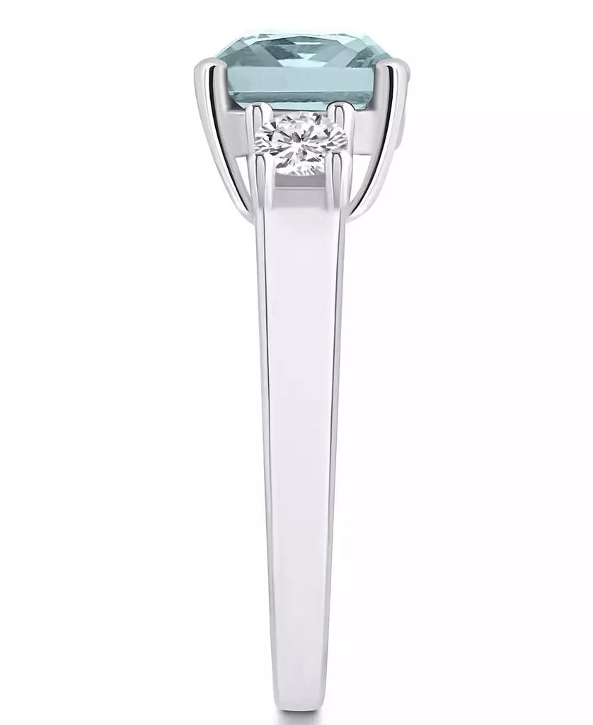 商品Macy's|Aquamarine (2 ct. t.w.) and Diamond (1/3 ct. t.w.) Ring in 14K White Gold,价格¥45523,第4张图片详细描述