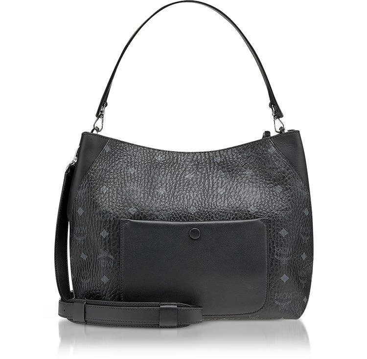 商品MCM|MCM Klara Visetos Black Medium Hobo Bag,价格¥5990,第3张图片详细描述