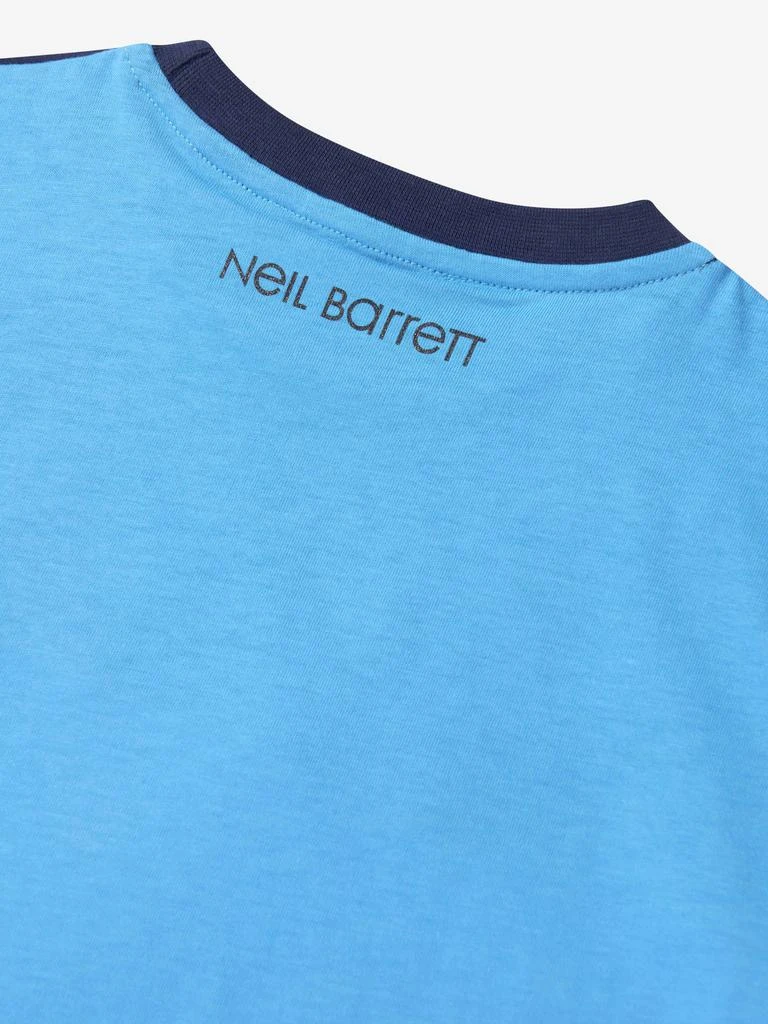 商品Neil Barrett|Neil Barrett Turquoise Boys Cotton Jersey Thunderbolt T-Shirt,价格¥651,第2张图片详细描述