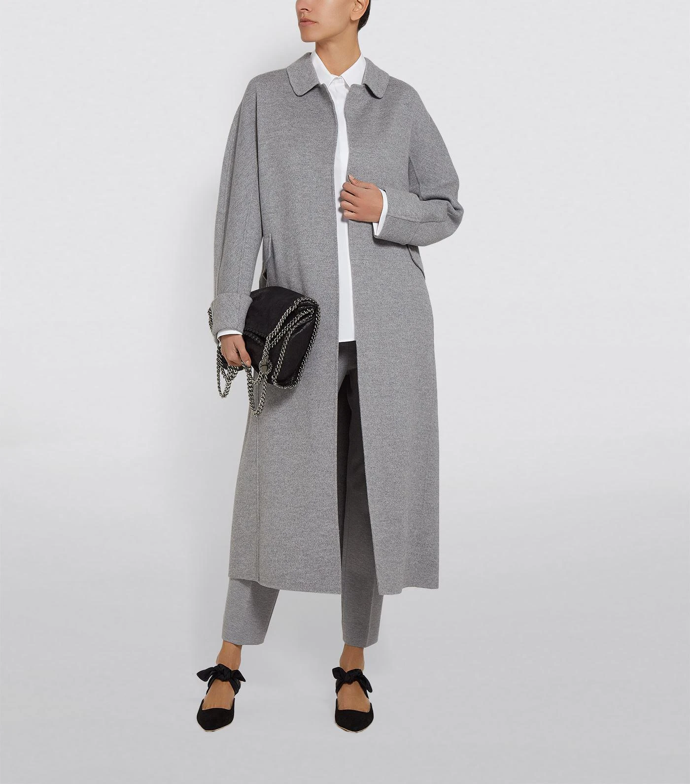 商品Max Mara|Wool-Angora Longline Coat,价格¥4989,第4张图片详细描述