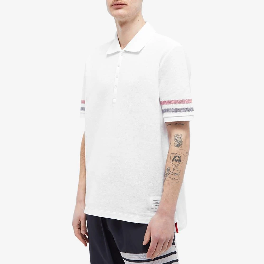 商品Thom Browne|Thom Browne Textured Cotton Polo Shirt,价格¥5407,第2张图片详细描述