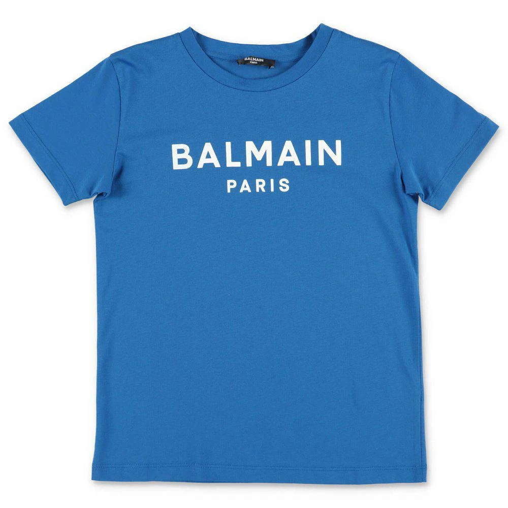 商品Balmain|Balmain Kids Logo Printed Crewneck T-Shirt,价格¥829,第1张图片