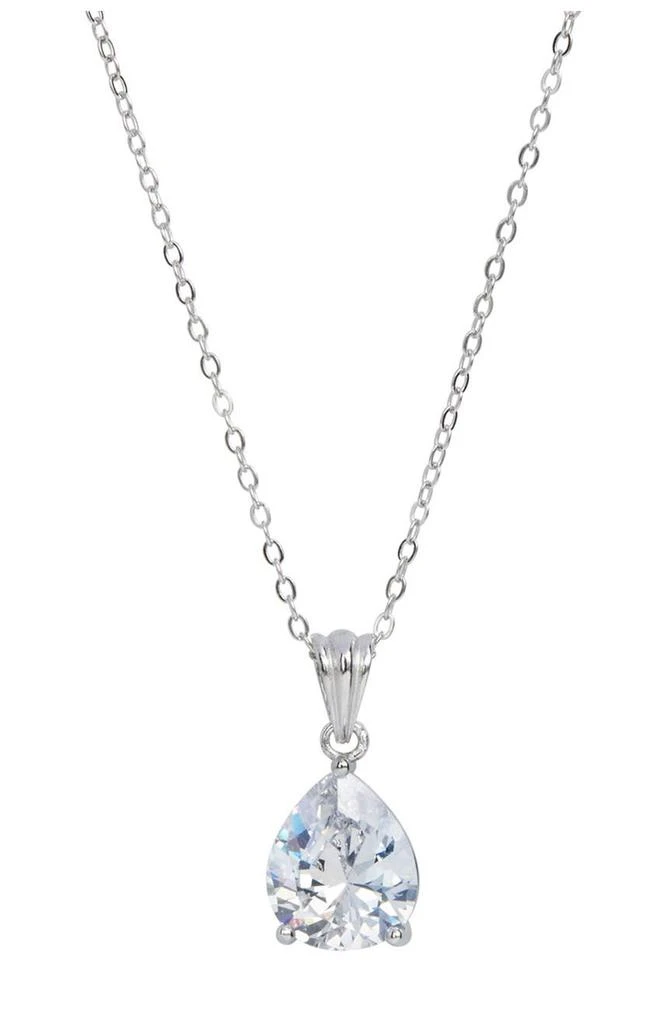商品Savvy Cie Jewels|Sterling Silver Pear Cubic Zirconia Pendant Necklace,价格¥265,第1张图片