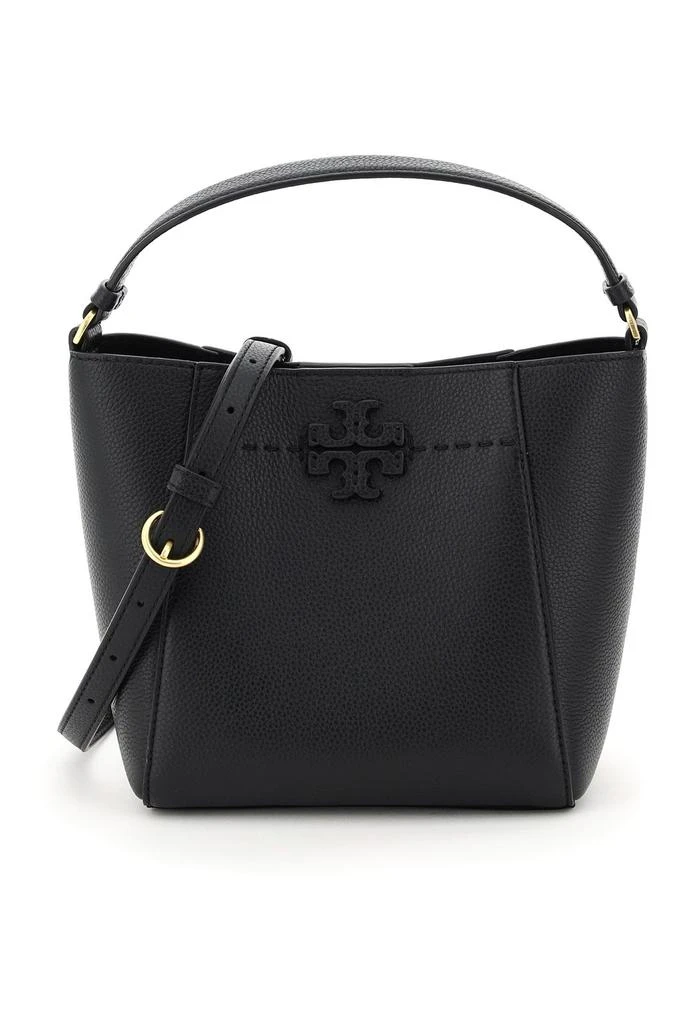 商品Tory Burch|Tory Burch McGraw Logo Patch Small Bucket Bag,价格¥2338,第1张图片