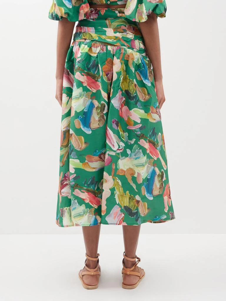 商品ALÉMAIS|Arlo brushstroke-print silk midi skirt,价格¥1250,第5张图片详细描述