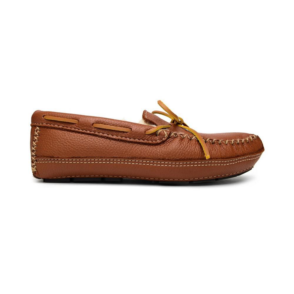 商品Minnetonka|Men's Moosehide Leather Sheepskin Moccasin Slippers,价格¥795,第4张图片详细描述