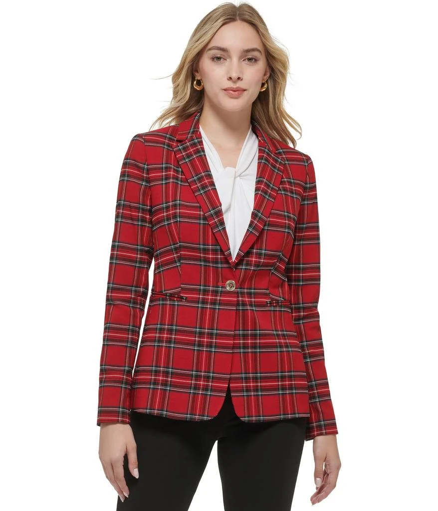 商品Tommy Hilfiger|Plaid One-Button Blazer,价格¥357,第1张图片