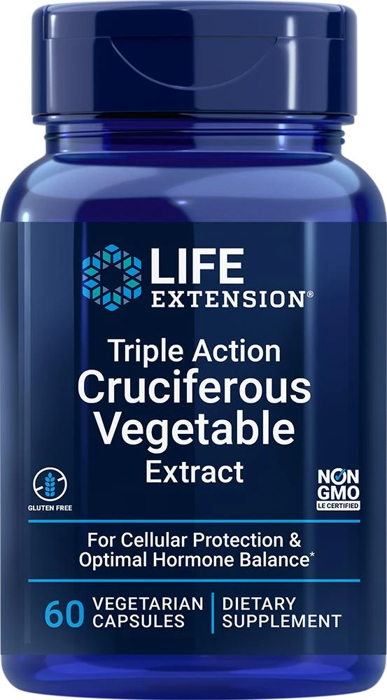 商品Life Extension|Life Extension Triple Action Cruciferous Vegetable Extract (60 capsules, Vegetarian),价格¥164,第1张图片