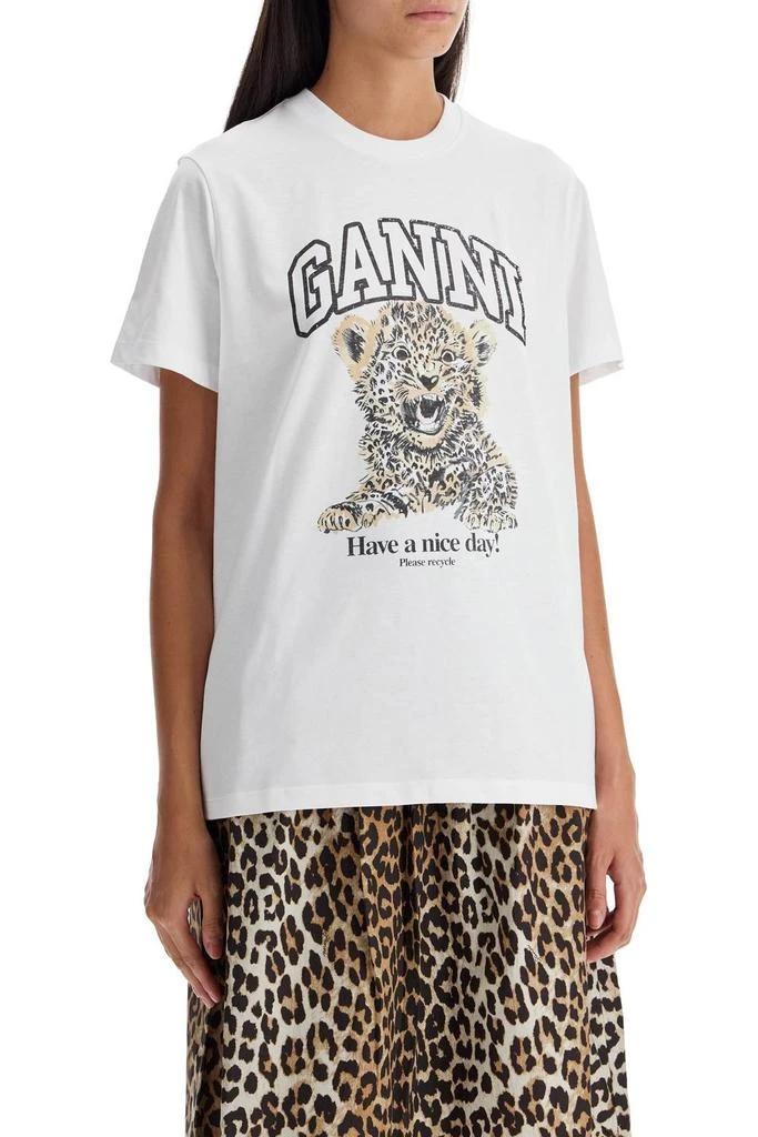 商品Ganni|Ganni Logo Printed Crewneck T-Shirt,价格¥703,第2张图片详细描述