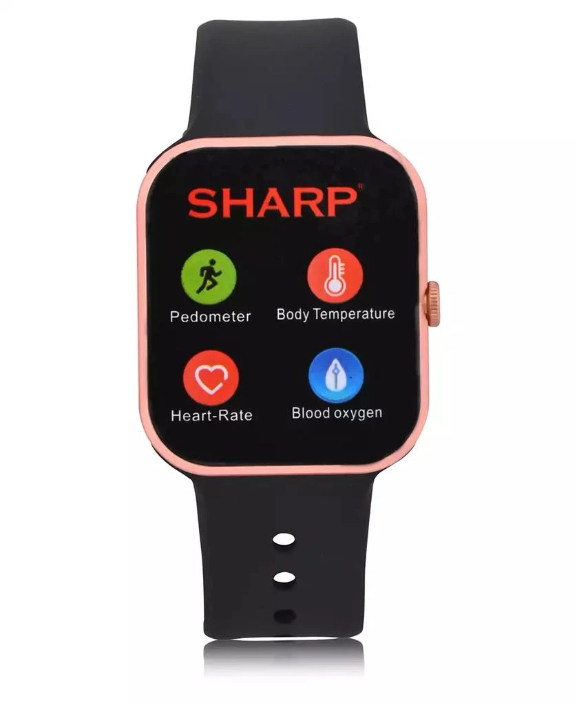 商品SHARP|Unisex Rose Gold-Tone and Black Silicone Smart Watch 38mm,价格¥281,第1张图片