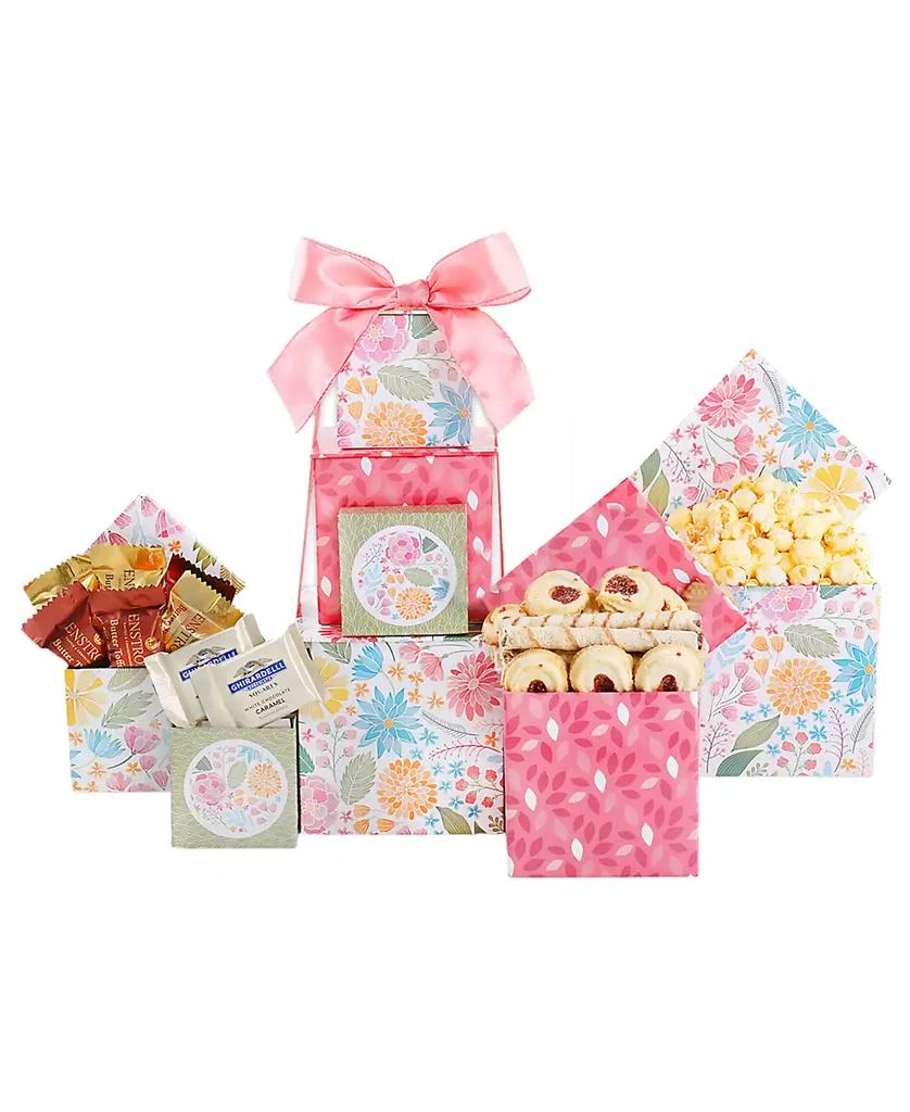 商品Alder Creek Gift Baskets|Sweet Blooms 4 Box Gift Tower,价格¥329,第1张图片