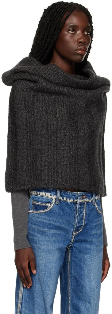 商品We11done|Gray Cowl Sweater,价格¥1124,第2张图片详细描述