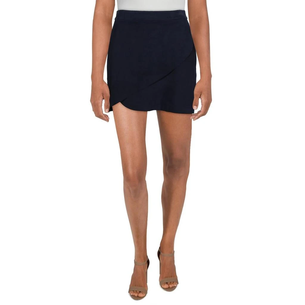 商品[国内直发] Alice + Olivia|Alice + Olivia Womens Dasia Suede Asymmetric Mini Skirt,价格¥282,第1张图片