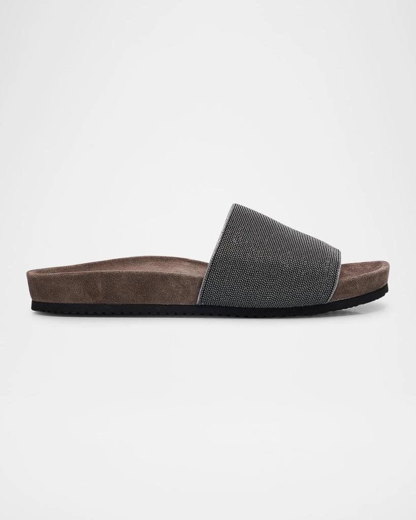 商品Brunello Cucinelli|Monili Band Flat Pool Sandals,价格¥9369,第1张图片