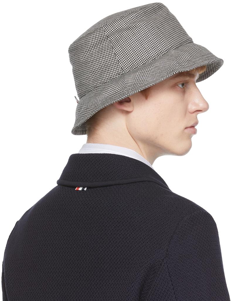 SSENSE Exclusive Black & White Wool Bucket Hat商品第3张图片规格展示