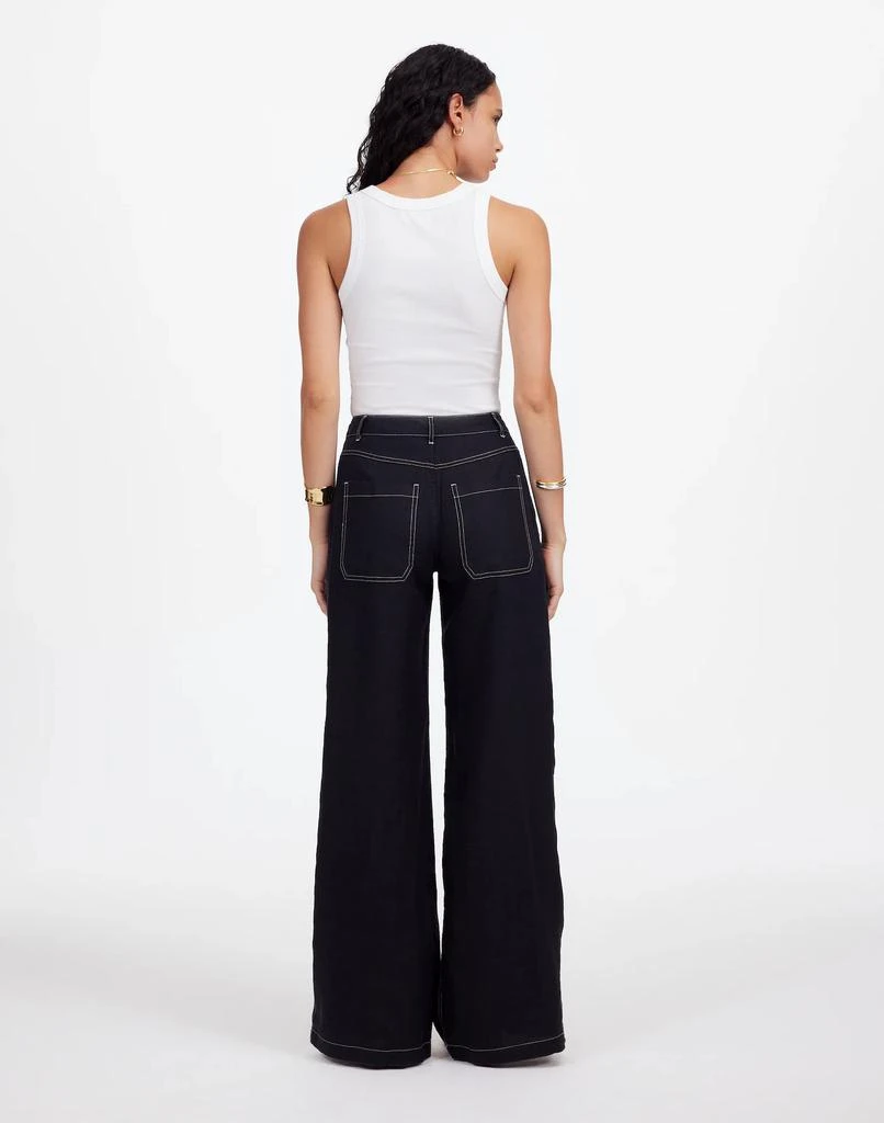 商品Madewell|The Zoe Relaxed Wide Pant in 100% Linen,价格¥390,第4张图片详细描述