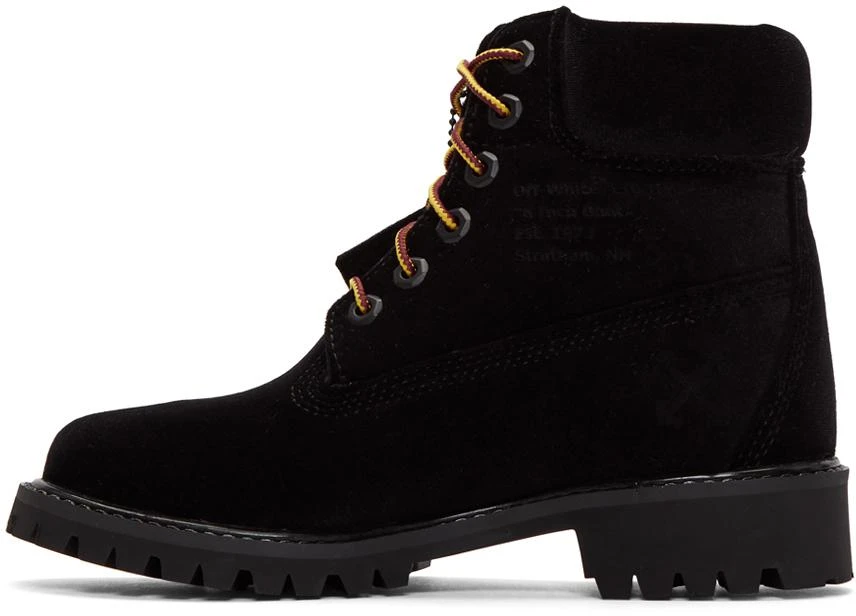 商品Off-White|Black Timberland Edition Velvet Boots,价格¥3437,第3张图片详细描述