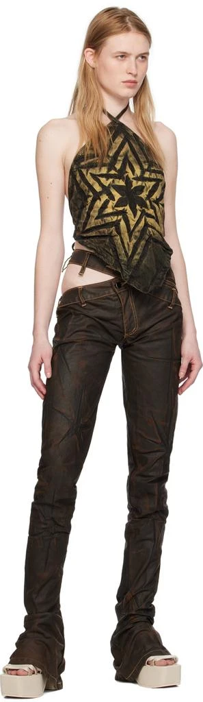 商品Masha Popova|SSENSE Exclusive Brown Denim Tank Top,价格¥896,第4张图片详细描述