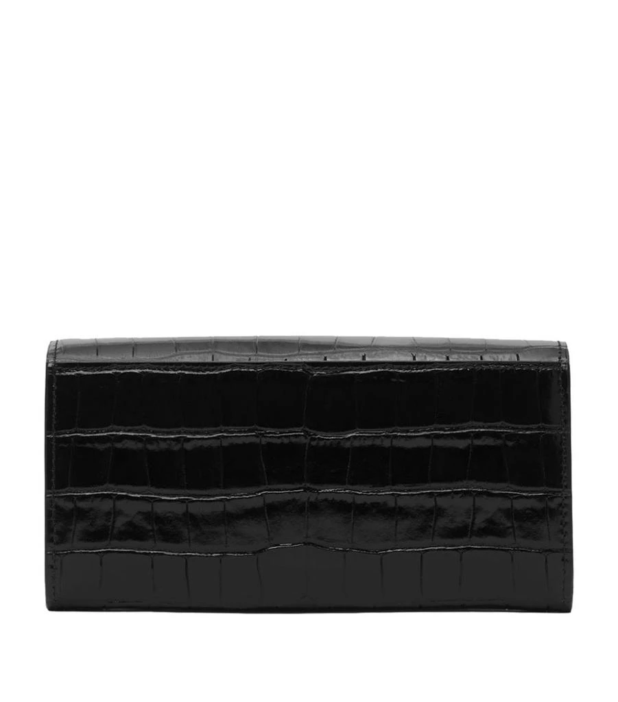 商品Burberry|Croc-Embossed Leather TB Continental Wallet,价格¥6045,第3张图片详细描述