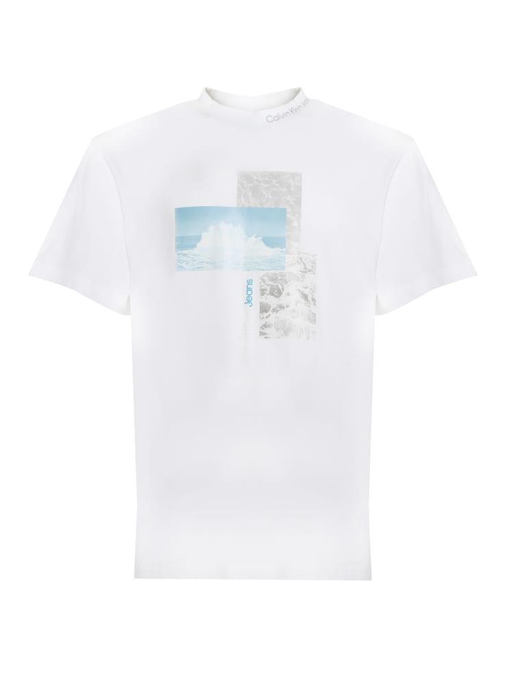 商品Calvin Klein|Calvin Klein T-shirt With Ck Print,价格¥577,第1张图片