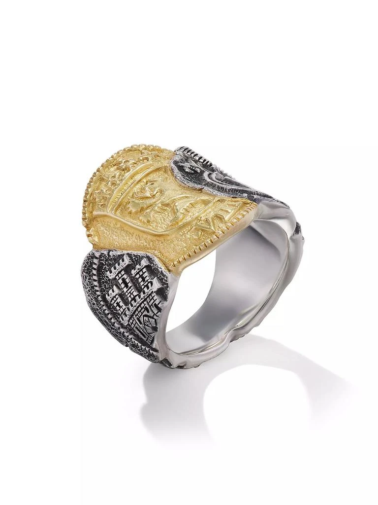 商品David Yurman|Shipwreck Coin Signet Ring in Sterling Silver,价格¥13486,第2张图片详细描述