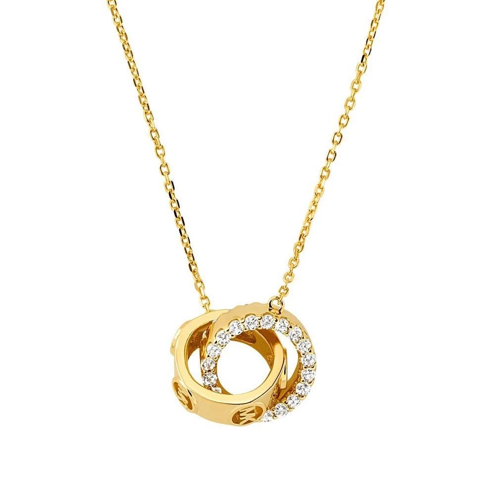 商品Michael Kors|Women's Fulton Station Pave Interwined Ring Pendant with Clear Stones,价格¥786,第1张图片