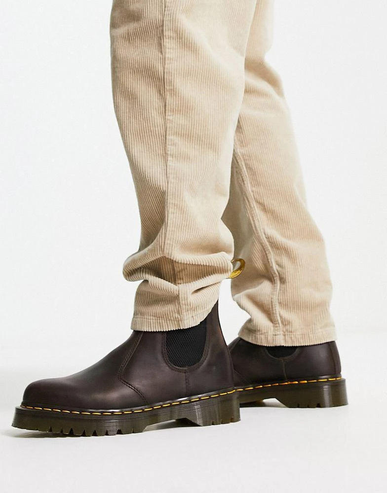 商品Dr. Martens|Dr Martens 2976 Bex chelsea boots in dark brown,价格¥994,第3张图片详细描述