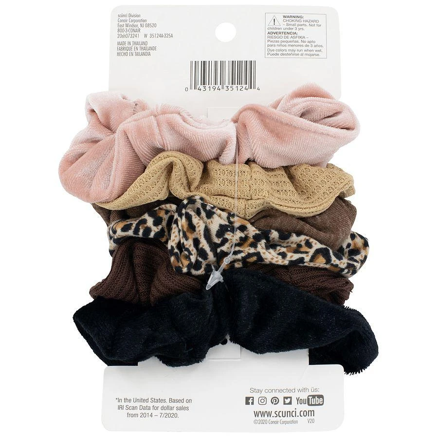 商品Scunci|The Original Scrunchie in Neutral Solids & Animal Print,价格¥32,第2张图片详细描述