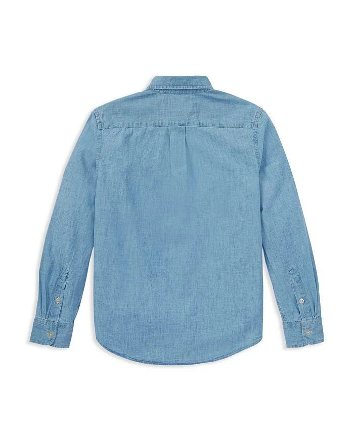商品Ralph Lauren|Boys' Chambray Button Down Dress Shirt - Big Kid 男童衬衣,价格¥412,第3张图片详细描述