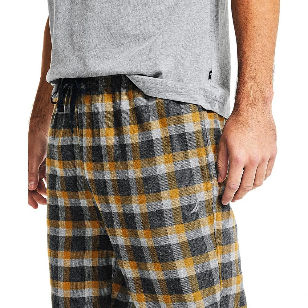 商品Nautica|Men's 2-Pc. Classic-Fit Solid T-Shirt & Plaid Flannel Pajama Pants Set,价格¥359,第3张图片详细描述