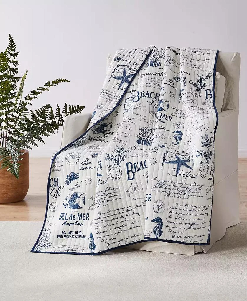 商品Levtex|Beach Life Reversible Quilted Throw, 50" x 60",价格¥311,第1张图片
