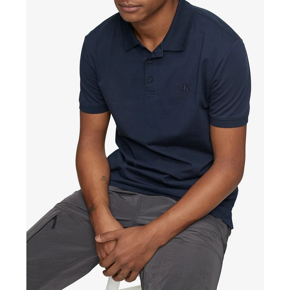 商品Calvin Klein|男士运动修身光滑棉质 Polo 衫 多款配色,价格¥261,第3张图片详细描述