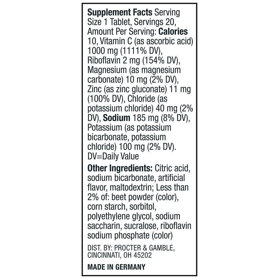 商品Voost|Vitamin C 1000mg Sugar Free Effervescent Tablets for Immune Support Fizzy Blood Orange,价格¥97,第3张图片详细描述