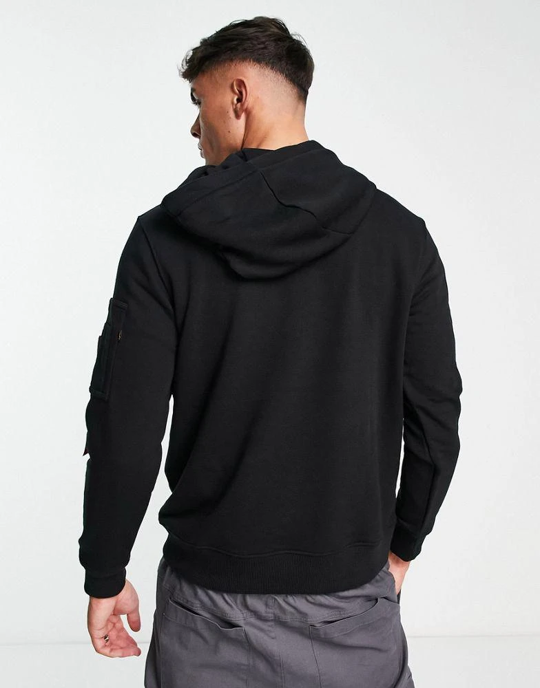 商品Alpha Industries|Alpha Industries NASA Voyager badge hoodie in black,价格¥516,第4张图片详细描述