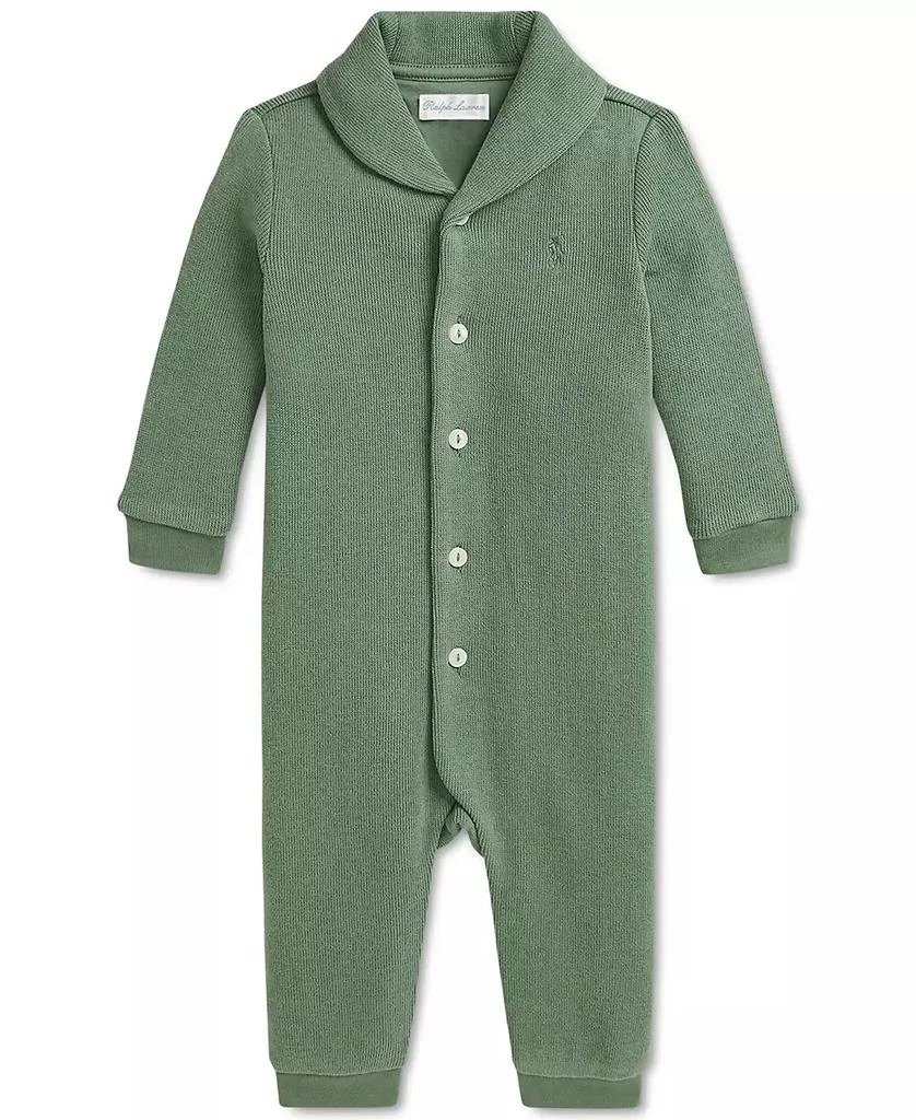 商品Ralph Lauren|Baby Cotton Shawl-Collar Coverall,价格¥277,第1张图片