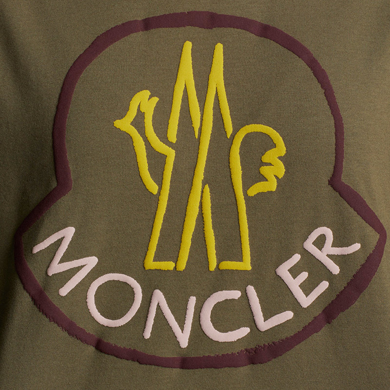 【预售3-7天】Moncler/蒙克莱 22年秋冬新款 女士绿色纯棉大号徽标印花短袖T恤H10938C00009829FB839商品第4张图片规格展示