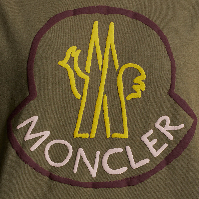商品Moncler|【预售3-7天】Moncler/蒙克莱 22年秋冬新款 女士绿色纯棉大号徽标印花短袖T恤H10938C00009829FB839,价格¥1734,第8张图片详细描述
