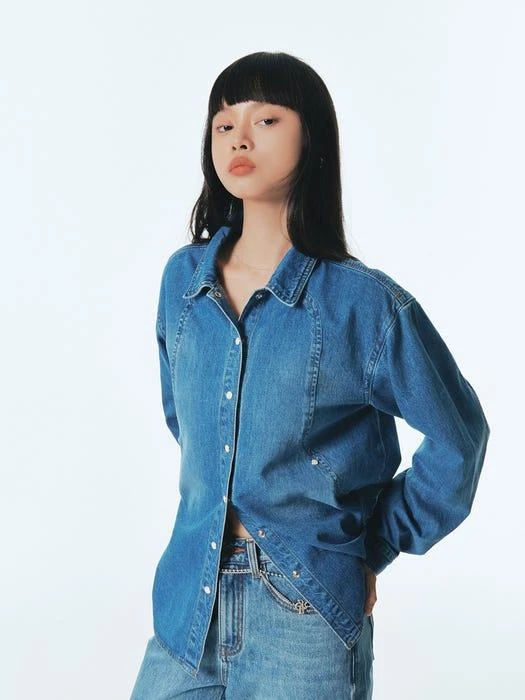 商品CITYBREEZE|Western Denim Shirt_Light Indigo,价格¥1088,第1张图片