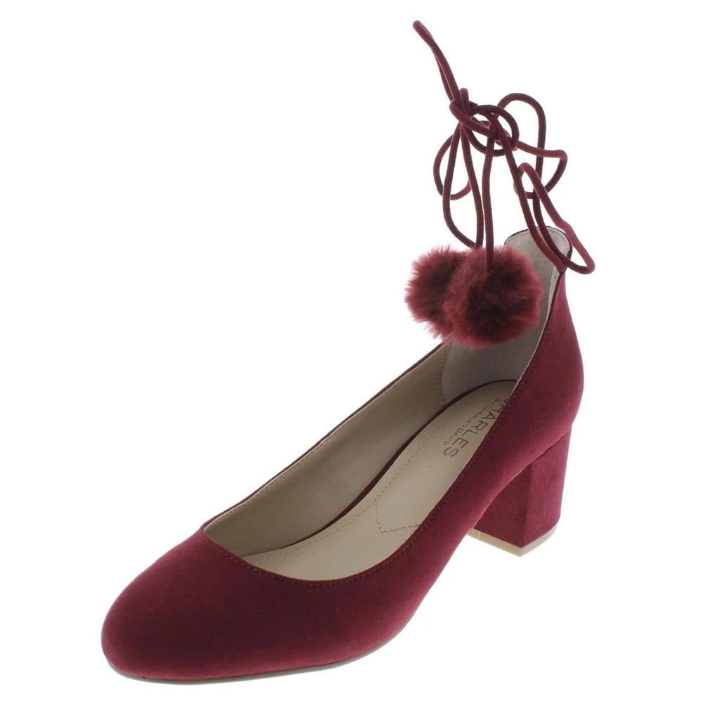 商品Charles David|Charles by Charles David Womens Libby Pom Pom Round Toe Pumps,价格¥54,第2张图片详细描述