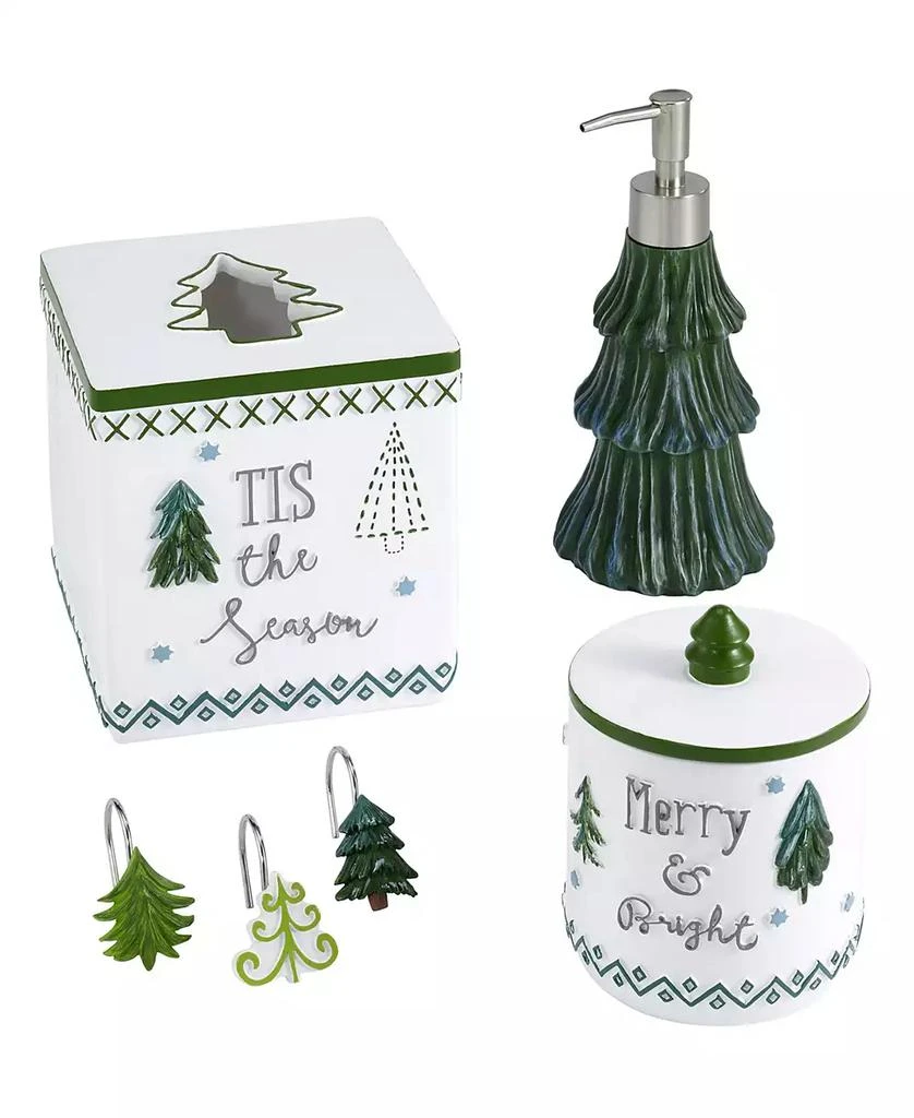 商品Avanti|Christmas Trees Holiday Printed Shower Curtain, 72" x 72",价格¥142,第3张图片详细描述