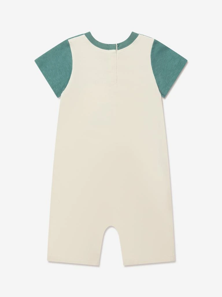 商品Gucci|Gucci Baby Boys Logo Romper in Green,价格¥1458,第2张图片详细描述