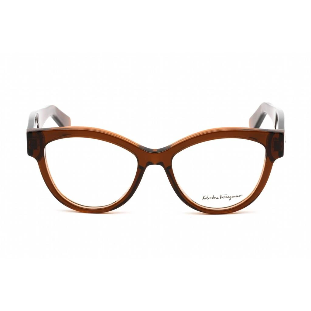 商品Salvatore Ferragamo|Salvatore Ferragamo Women's Eyeglasses - Deep Caramel Plastic Cat Eye | SF2934 206,价格¥509,第2张图片详细描述