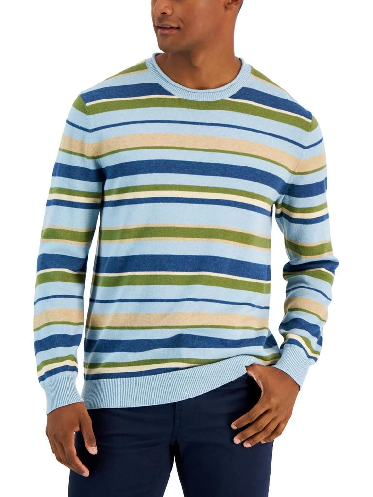 商品Club Room|Mens Striped Knit Pullover Sweater,价格¥163,第2张图片详细描述