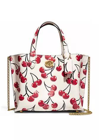 商品Coach|Cherry Print Willow Tote,价格¥1564,第1张图片